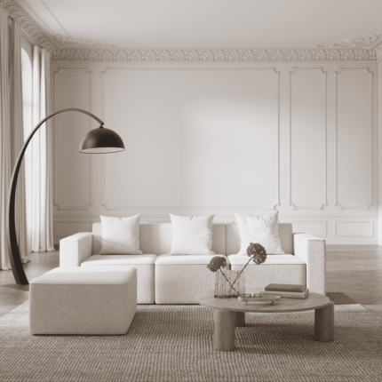 Splash Aysun Boucle Modular Sofa with Ottoman