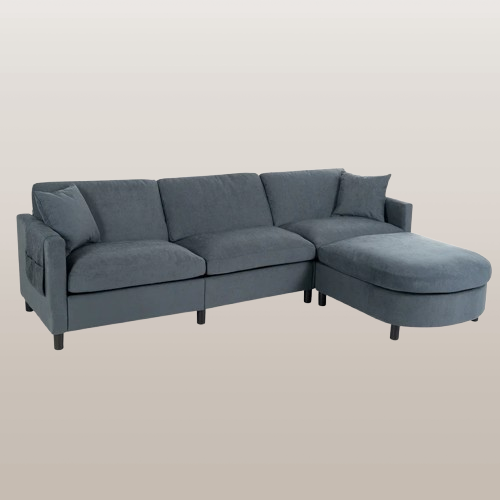 Sectional Sofa with Removable Cushions and Ottoman Sectional Sofa with Removable Cushions and Ottoman