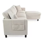 Splash 107.87" Sectional Sofa with Removable Cushions and Ottoman