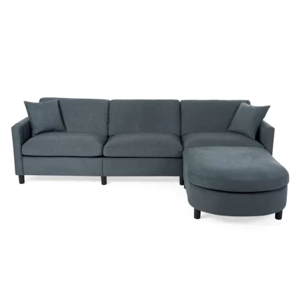 Splash 107.87" Sectional Sofa with Removable Cushions and Ottoman