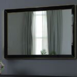 Splash Ebony Black Wall Mirror (99x69cm)
