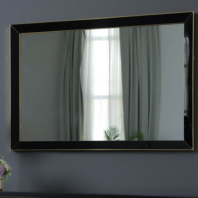 Splash Ebony Black Wall Mirror (99x69cm) Splash Ebony Black Wall Mirror (99x69cm)