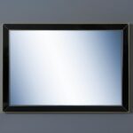 Splash Ebony Black Wall Mirror (99x69cm)