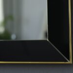 Splash Ebony Black Wall Mirror (99x69cm)