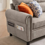 Splash 4-Seater L-Shaped Reversible Sectional Sofa with Storage Ottoman