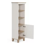 Kivona Atlas Bookcase in Ivory & Oak
