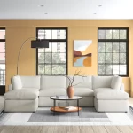 Splash Annai 129" Wide Reversible Modular Corner Sectional with Ottoman