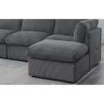 Splash Annai 129" Wide Reversible Modular Corner Sectional with Ottoman