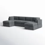 Splash Annai 129" Wide Reversible Modular Corner Sectional with Ottoman