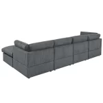 Splash Annai 129" Wide Reversible Modular Corner Sectional with Ottoman