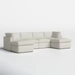 Splash Annai 129" Wide Reversible Modular Corner Sectional with Ottoman