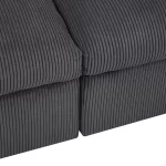 Splash Annai 129" Wide Reversible Modular Corner Sectional with Ottoman