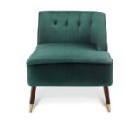 Kivona Bert Velvet Chaise Lounge