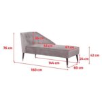 Kivona Bert Velvet Chaise Lounge