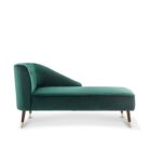 Kivona Bert Velvet Chaise Lounge