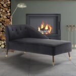 Kivona Bert Velvet Chaise Lounge