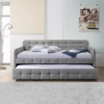 Kivona Button Tufted Upholstered Daybed