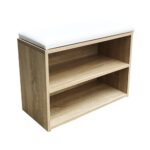 Kivona Shoe Cabinet with Leather Seating Bench