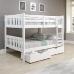 Splash Mission White Bunk Bed with Dual Underbed Drawers
