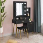 Kivona Dressing Table Set with Drawers and Mirror