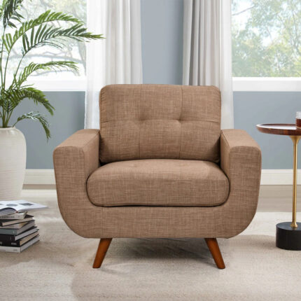 Kivona Elegant Button-Tufted Accent Chair