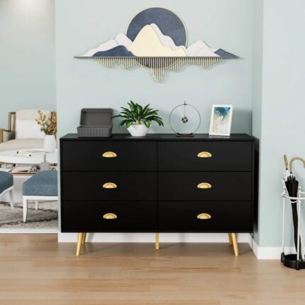 Splash Golden Handle Chest of Drawers