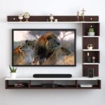 Elegant Wood Wall Mount TV Cabinet