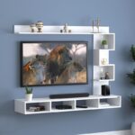 Elegant Wood Wall Mount TV Cabinet