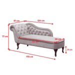 Splash Monroe Leather Air Chaise Lounge