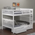 Splash Mission White Bunk Bed with Dual Underbed Drawers