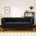 Kivona Modern Futon 3-Seater Couch Sofa