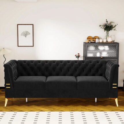 Kivona Modern Futon 3-Seater Couch Sofa
