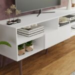 Kivona Modern TV Unit with 1 Door & 4 Shelves
