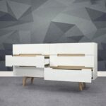 Kivona Nordic Scandinavian Wood Chest of Drawers