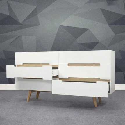 Kivona Nordic Scandinavian Wood Chest of Drawers