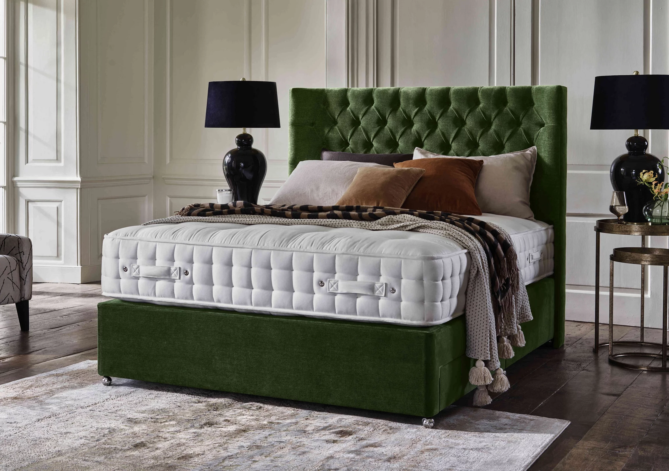 Sanctum Nature 2000 2 Drawer Divan Bed with Harding Headboard Sanctum Nature 2000 2 Drawer Divan Bed with Harding Headboard