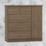 Kivona Compact Wardrobe with 5 Drawers