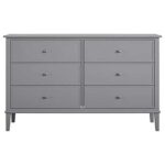 Kivona Soderville Dressing Table with 6 Drawers in Grey