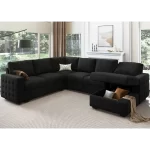 Splash U-Shaped Sleeper Sectional Sofa with Storage Chaise