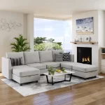 Splash Upholstered Chenille Sofa with USB Charger and Storage