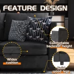 Splash Upholstered Chenille Sofa with USB Charger and Storage