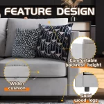 Splash Upholstered Chenille Sofa with USB Charger and Storage