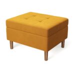 Kivona Modern Rectangle Storage Ottoman Bench