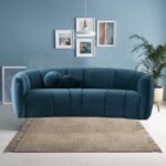 Kivona Vertical Channel Tufted Curved Sofa