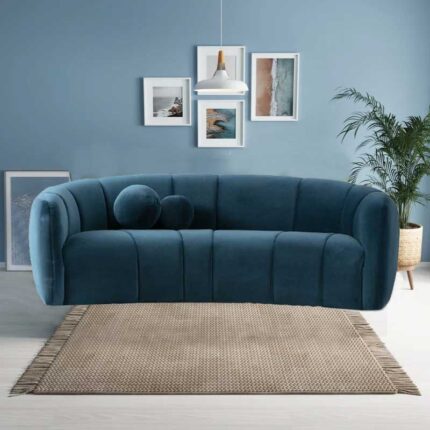 Kivona Vertical Channel Tufted Curved Sofa