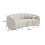 Kivona Vertical Channel Tufted Curved Sofa