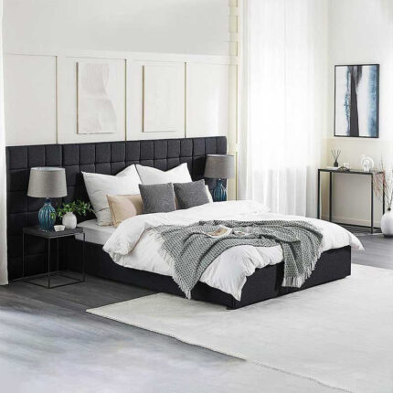 Luxe Panelled Headboard Bed