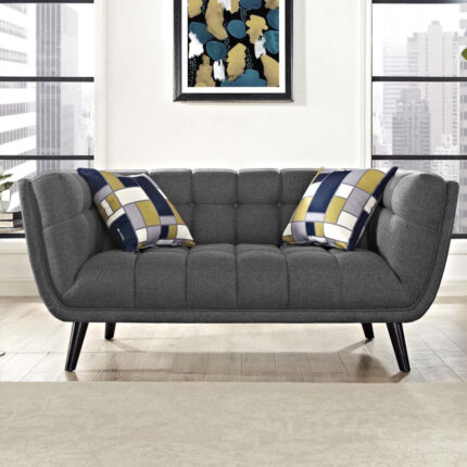 Kivona Beatow Upholstered Fabric Loveseat