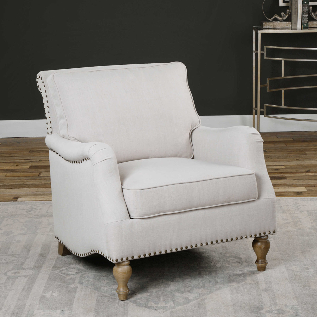 Kivona Dove Nailhead Armchair Kivona Dove Nailhead Armchair