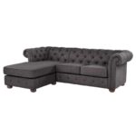 Kivona Fabric-Upholstered Alderwood Sectional Sofa